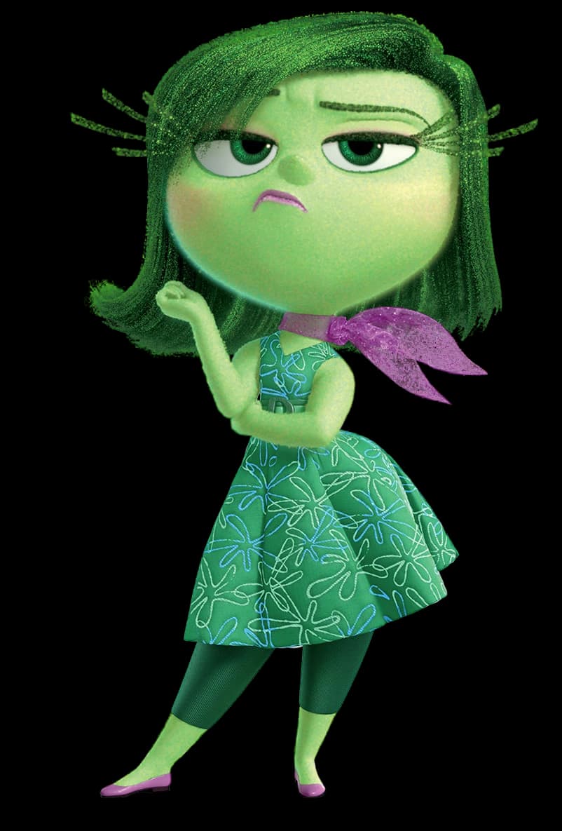 Disgust — Green dress